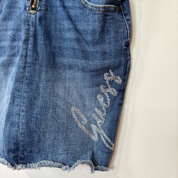 🎉4/30$🎉 Guess Denim Zip-Front Dress Overall - Size 12 (Fits XS) - Picture 3 of 9